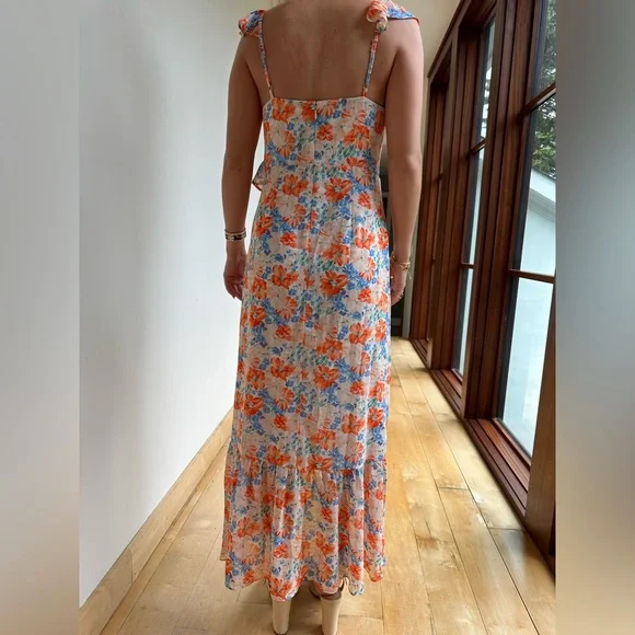 ASTR The Label Sweetheart Floral Ruffle Mido Dress size S - Picture 7 of 10